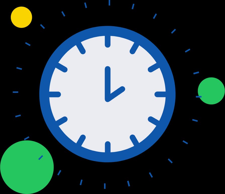 Illustration einer Uhr